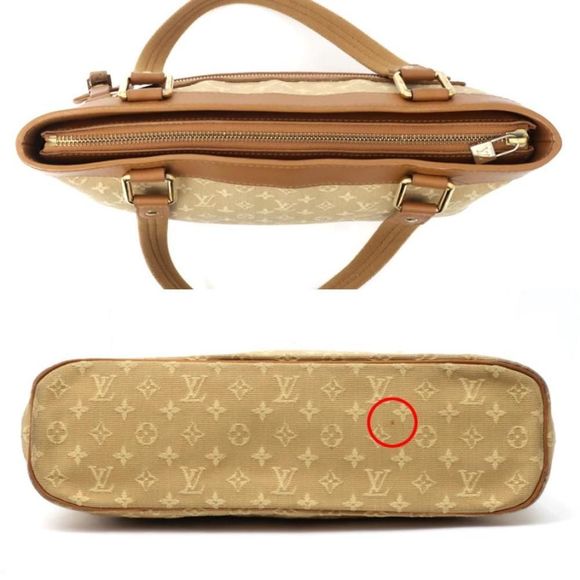 Louis Vuitton Lucile PM Tote Bag Monogram Mini Canvas Leather Beige - Picture 5 of 8